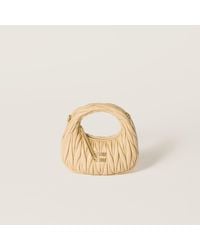 Miu Miu - Wander Matelassé Nappa Leather Hobo Mini-Bag - Lyst