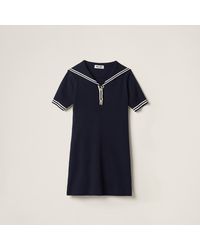Miu Miu - Cotton Mini-Dress - Lyst