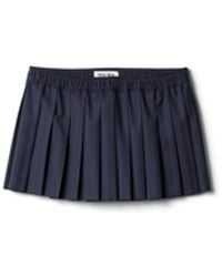 Miu Miu - Pleated Pinstriped Wool Miniskirt - Lyst