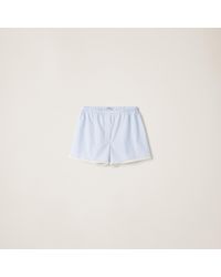 Miu Miu - Poplin Boxer Shorts - Lyst