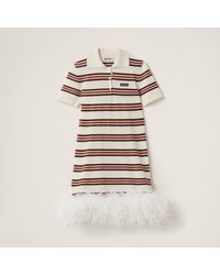 Miu Miu - Silk And Cotton Polo Dress - Lyst