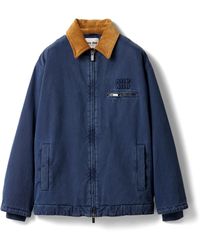 Miu Miu - Gabardine Trucker Jacket With Corduroy Collar - Lyst