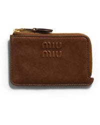 Miu Miu - Nappa Leather Envelope Card Holder - Lyst