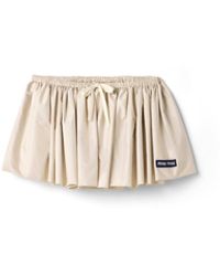 Miu Miu - Technical Pongé Miniskirt - Lyst