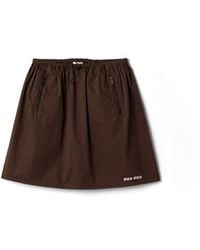 Miu Miu - Washed Gabardine Skirt - Lyst