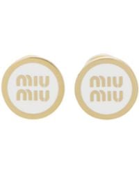 Miu Miu - Enameled Metal Earrings - Lyst