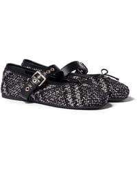 Miu Miu - Wool And Silk Ballerinas - Lyst