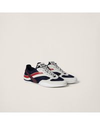 Miu Miu - Gymnasium Technical Fabric And Suede Sneakers - Lyst