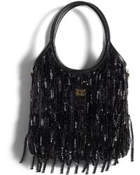 Miu Miu - Ivy Satin Handbag With Crystal And Sequin Fringe - Lyst