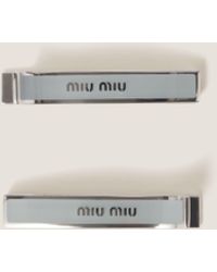 Miu Miu - Enameled Metal Hair Clips - Lyst