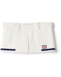 Miu Miu - Bonded Cotton Piqué Miniskirt - Lyst