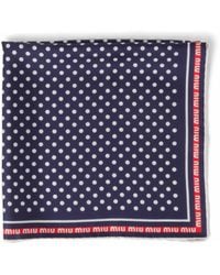 Miu Miu - Printed Twill Scarf - Lyst