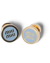 Miu Miu - Enameled Metal Earrings - Lyst