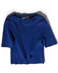Miu Miu - Cotton Boat Neck Sweater - Lyst