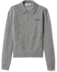 Miu Miu - Cashmere And Silk Cardigan - Lyst