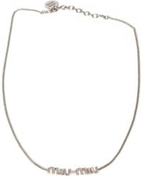 Miu Miu - Metal Necklace With Crystals - Lyst