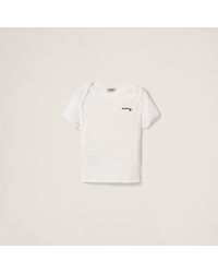 Miu Miu - Petit Bateau X Miu Miu Stretch Jersey Regular T-Shirt - Lyst
