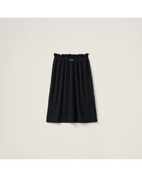 Miu Miu - Ribbed Jersey Skirt - Lyst