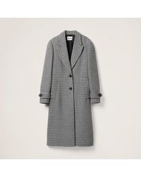 Miu Miu - Padded Single-breasted Houndstooth Check Coat - Lyst
