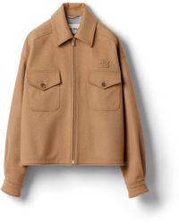 Miu Miu - Bonded Camel Hair Blouson Jacket - Lyst