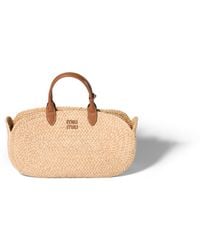 Miu Miu - Raffia Handbag - Lyst