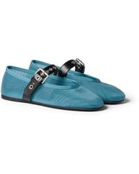 Miu Miu - Mesh Fabric Ballerinas - Lyst