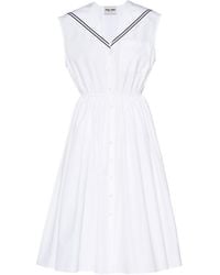 Miu Miu - Sailor Poplin Dress - Lyst