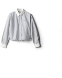Miu Miu - Micro Pinstripe Cotton Shirt - Lyst