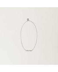Miu Miu - Metal Necklace With Crystals - Lyst