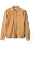 Miu Miu - Wool And Suede Shirt - Lyst