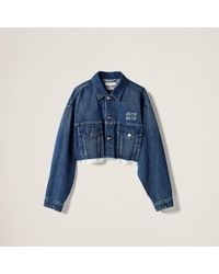 Miu Miu - Denim Blouson Jacket - Lyst