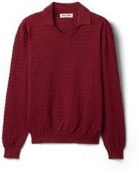Miu Miu - V-Neck Cotton Sweater - Lyst