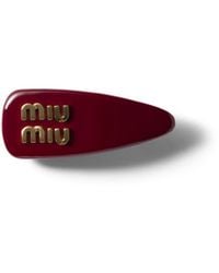 Miu Miu - Patent Leather Hair Clip - Lyst