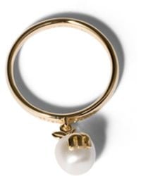 Miu Miu - Metal Ring With Pendant - Lyst