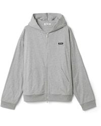 Miu Miu - Cotton Fleece Hoodie - Lyst