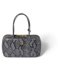 Miu Miu - Beau Python-Printed Ayers Leather Bag - Lyst