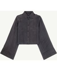 MM6 by Maison Margiela - Viscose Blend Jacquard Shirt - Lyst