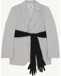 MM6 by Maison Margiela - Wool-Blend Blazer With Gloves - Lyst