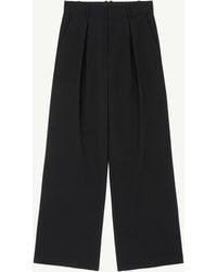 MM6 by Maison Margiela - Mannequin Label Wool Blend Pleated Trousers - Lyst