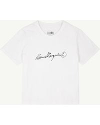 MM6 by Maison Margiela - Overdyed Handwritten-Print T-Shirt - Lyst