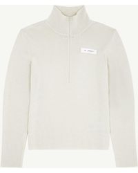 MM6 by Maison Margiela - Half-Zip Knit Top - Lyst
