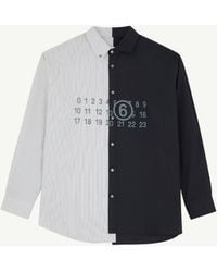 MM6 by Maison Margiela - Two-Tone Cotton Poplin Shirt - Lyst