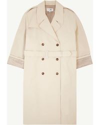 MM6 by Maison Margiela - Cotton Twill Trench Coat - Lyst
