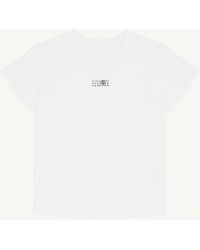 MM6 by Maison Margiela - Numeric Cotton T-Shirt - Lyst