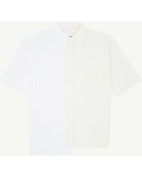MM6 by Maison Margiela - Two-Tone Cotton Poplin Shirt - Lyst