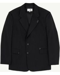 MM6 by Maison Margiela - Stapled Wool-Blend Jacket - Lyst