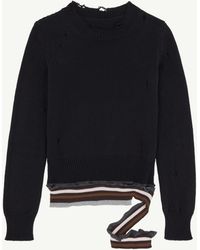 MM6 by Maison Margiela - Ribbed Knit Top - Lyst