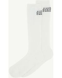 MM6 by Maison Margiela - Rib Knee-High Socks - Lyst