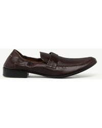 MM6 by Maison Margiela - Swing-Toe Leather Loafers - Lyst