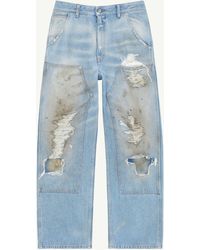 MM6 by Maison Martin Margiela - Distressed Jeans - Lyst